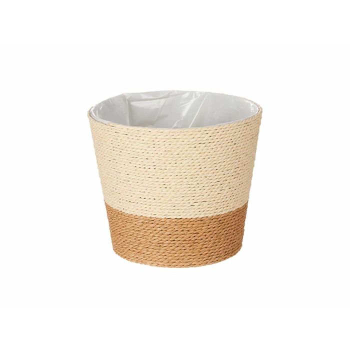 Ibergarden Macetero de Cuerda y Plástico, Color Marrón Natural, 18x16 cm (24 Unidades) 1 Ibergarden Macetero de Cuerda y Plástico, Color Marrón Natural, 18x16 cm (24 Unidades) 1