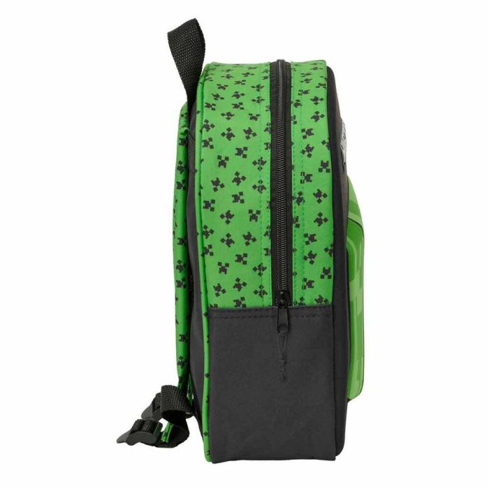 Safta Mochila Escolar 3D Minecraft para Guardería 22x27x10 cm - Para Niños a partir de 3 años