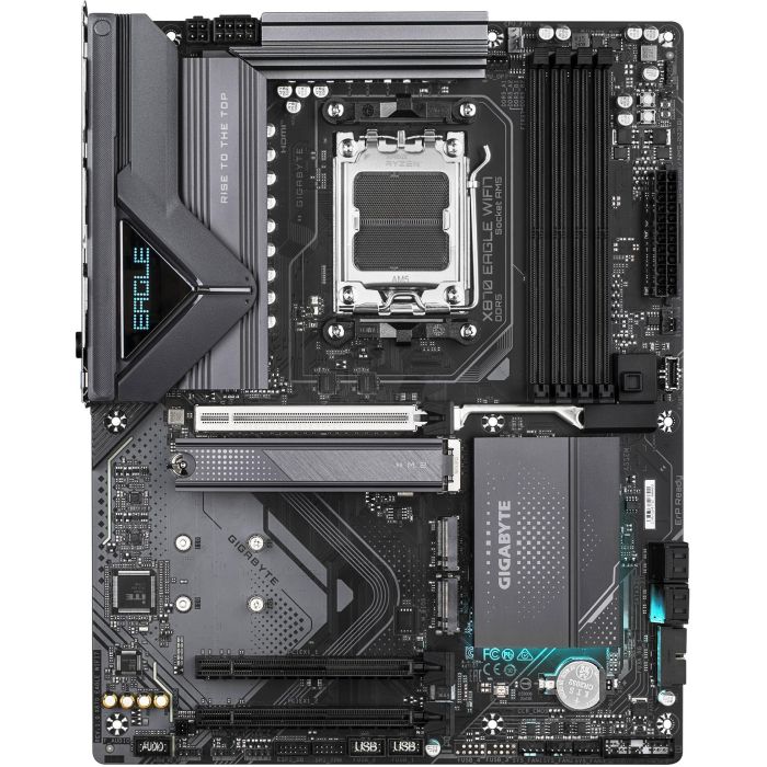 GIGABYTE X870 EAGLE WIFI7 Placa Base AM5 AMD X870 para Ryzen 7000/8000/9000, Wi-Fi 7, DDR5 8000MHz, PCIe 5.0, 2.5GbE, ATX 1