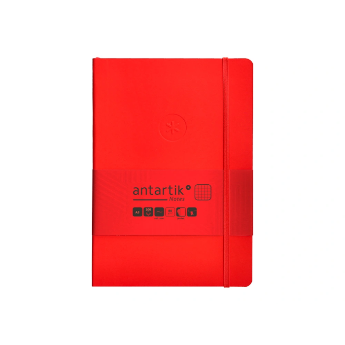 Antartik Cuaderno A5 Tapa Blanda Hojas Cuadriculadas Rojo 80 Hojas 80gr FSC 1