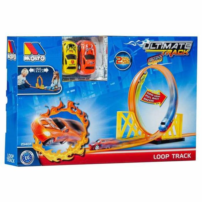 Pista ultimate track con looping 150 cm ¡haz las acrobacias más increíbles! incluye 1 coches 6