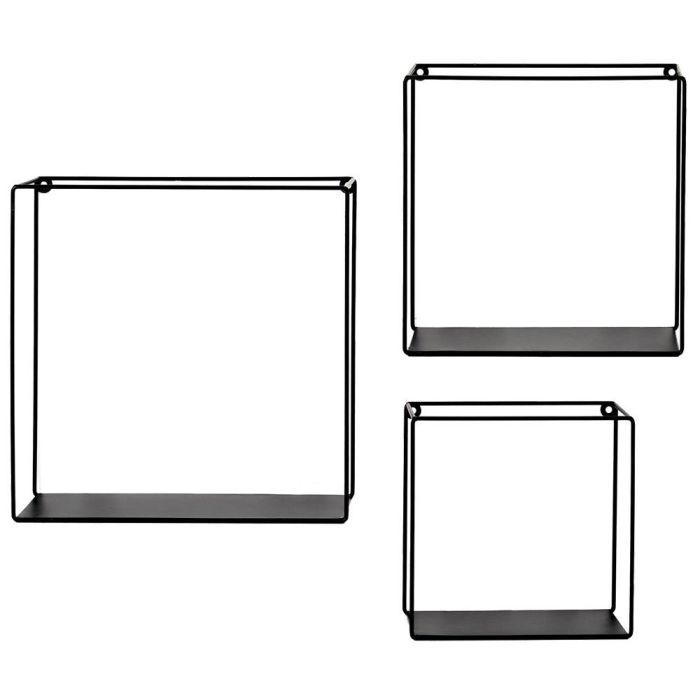 Home Deco Factory Juego 3 Estantes Metal Cuadrado Black Forest Pared Grande 30x10 Mediano 25x10 Pequeño 20x10 0 Home Deco Factory Juego 3 Estantes Metal Cuadrado Black Forest Pared Grande 30x10 Mediano 25x10 Pequeño 20x10 0