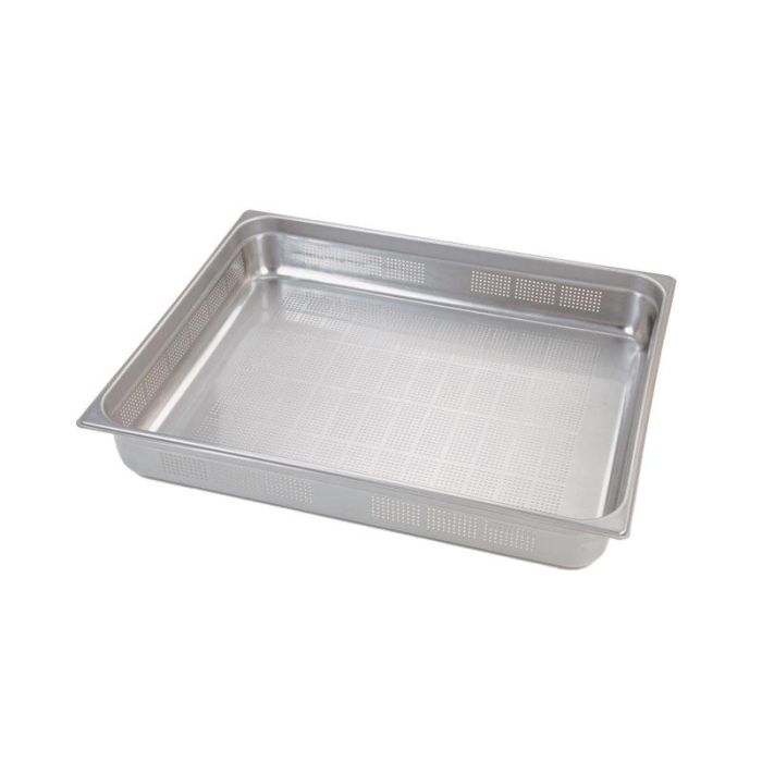 DBMARK - GPP21150 - Recipiente perforado GN 2/1 de acero inoxidable. Tamaño 53 x 65 cm. Profundidad 15 cm. Capacidad 44,2 L - Venta 1 unidad