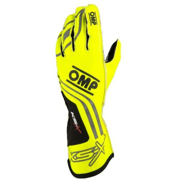 OMP Guantes Kart Ks-X FIA 8877-2022 Amarillo Fluo Talla 004 Niños OMPKB0-2751-A01-099-004 3