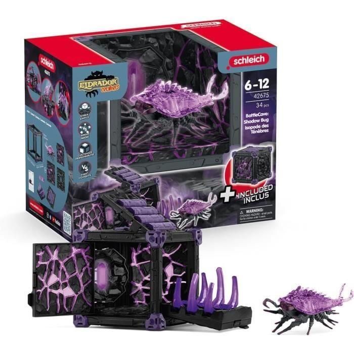 Schleich SCH42675 BattleCave Isopod of Darkness, Expansión de Arena Eldrador Creatures, Edades 7+