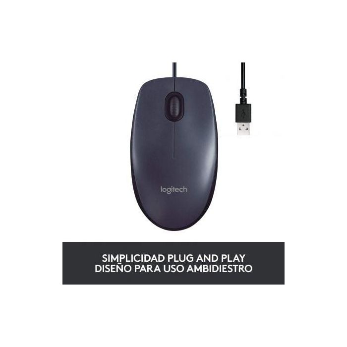 Logitech B100 Optical USB Mouse for Business, USB Type-A, Black 2 Logitech B100 Optical USB Mouse for Business, USB Type-A, Black 2