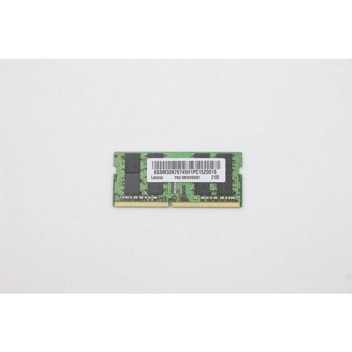 Lenovo SODIMM memory module, 32GB capacity, DDR4 technology, 3200MHz speed, designed for Lenovo ThinkPad T14 Gen 3. Lenovo SODIMM memory module, 32GB capacity, DDR4 technology, 3200MHz speed, designed for Lenovo ThinkPad T14 Gen 3.