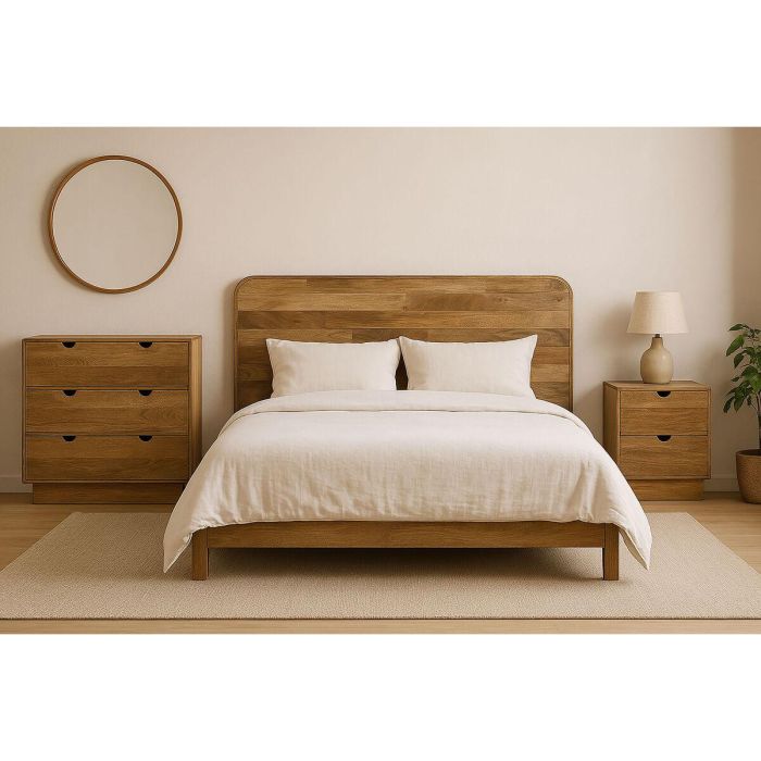 DKD Home Decor Cabecero Cama Urban de Mango Marrón 4 x 80 x 160 cm para cama de 150cm 5
