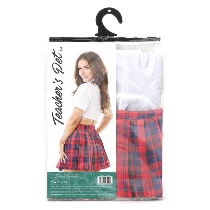 Disfraz Erótico Teacher’s Pet School Girl Rojo Talla única 5