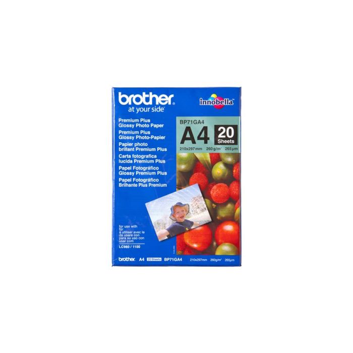 BROTHER Papel Inkjet Glossy A4 20h 260g/m2