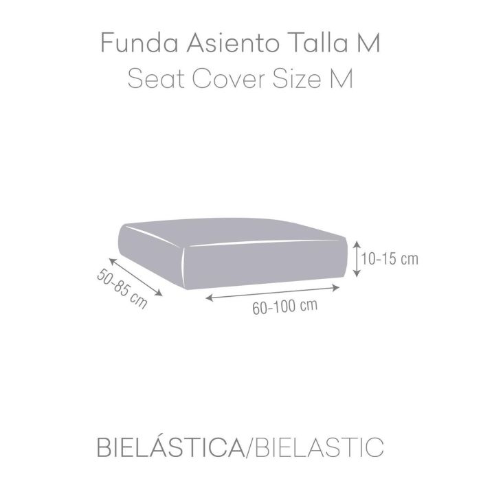 Funda de cojín Eysa ROC Blanco Beige 85 x 15 x 100 cm Sofá 5