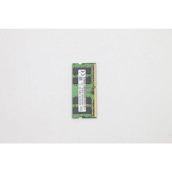 Lenovo SODIMM memory module, 32GB capacity, DDR4 technology, 3200MHz speed, designed for Lenovo ThinkPad T14 Gen 3. 2 Lenovo SODIMM memory module, 32GB capacity, DDR4 technology, 3200MHz speed, designed for Lenovo ThinkPad T14 Gen 3. 2