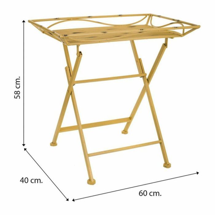 Mesa auxiliar Alexandra House Living Amarillo 40 x 58 x 60 cm 1