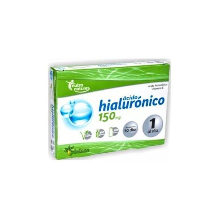PINISAN Ácido Hialurónico 150mg 30 Cápsulas con Vitamina C, Suplemento Vegano para Articulaciones y Piel