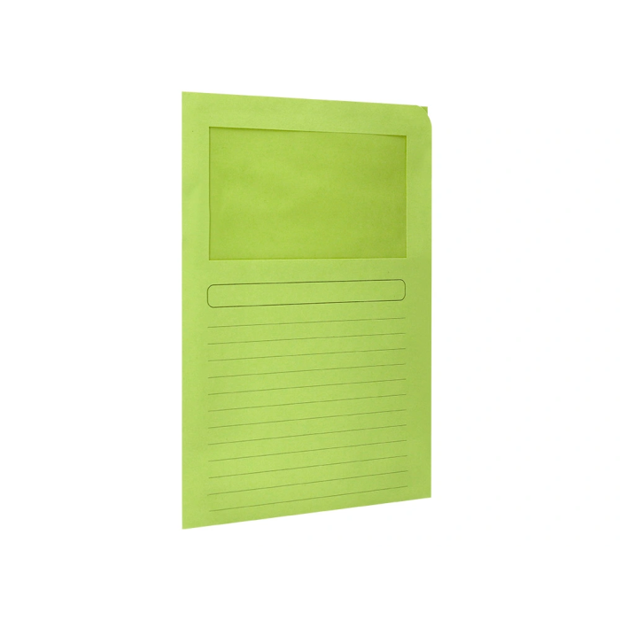 Q-connect Subcarpeta Cartulina Verde DIN A4 con Ventana Transparente 120 gr Certificado Blue Angel 3 Q-connect Subcarpeta Cartulina Verde DIN A4 con Ventana Transparente 120 gr Certificado Blue Angel 3