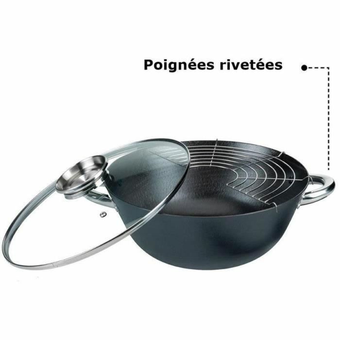 Wok multifunción de 5 piezas - GSW - 860956 - Acero fundido - 32 cm - Apto para todo tipo de fuegos, incluida inducción 3 Wok multifunción de 5 piezas - GSW - 860956 - Acero fundido - 32 cm - Apto para todo tipo de fuegos, incluida inducción 3