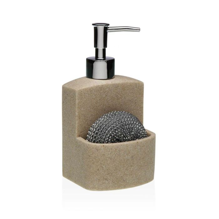 Dispensador de Jabón Versa Beige Resina Cerámica Minimalista Dispensador de Jabón Versa Beige Resina Cerámica Minimalista