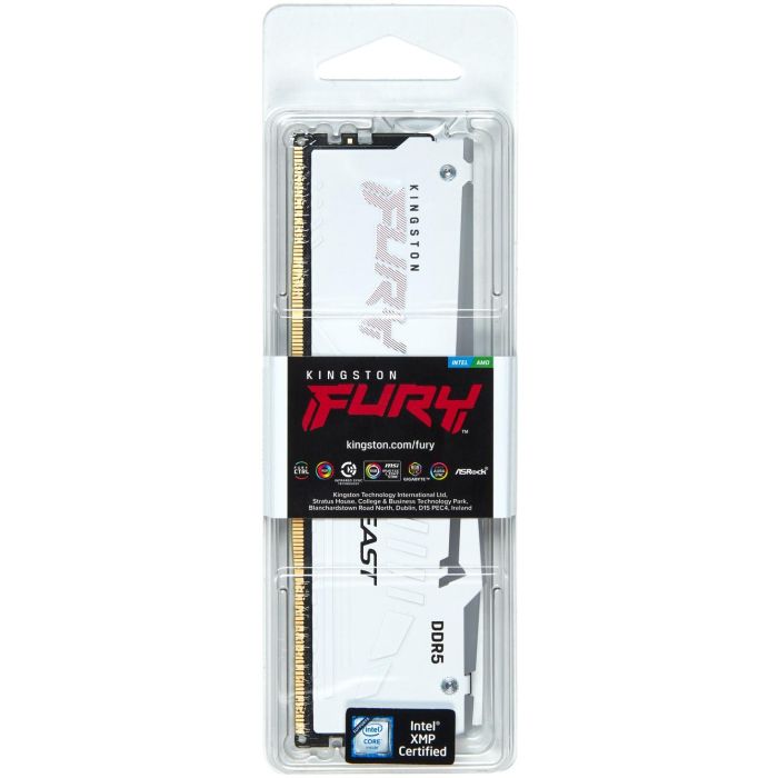 Kingston FURY Beast 16GB 6000MT/s DDR5 CL30 DIMM White RGB EXPO 3