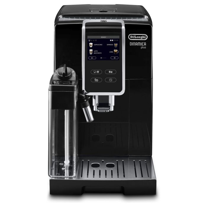 De'Longhi Máquina de Café Automática Dinamica Plus ECAM370.70.B, 19 Bar, Molinillo Integrado, Espumador de Leche, Negro, 1450W