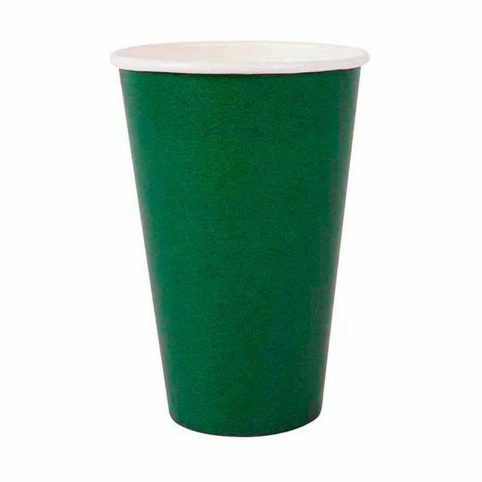 Set de Vasos Algon Desechables Cartón Verde 10 Piezas 350 ml (20 Unidades) 1