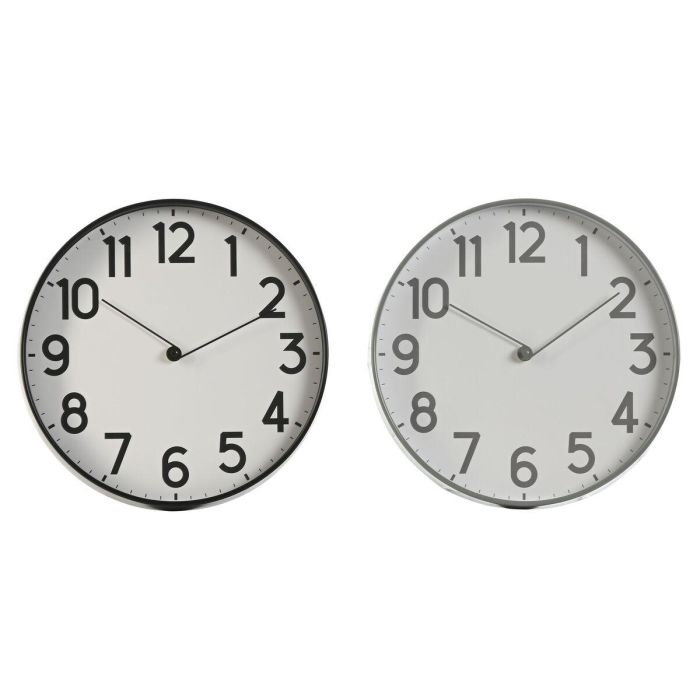 Reloj Pared Loft DKD Home Decor Negro Gris 4 x 30 x 30 cm (2 Unidades) Reloj Pared Loft DKD Home Decor Negro Gris 4 x 30 x 30 cm (2 Unidades)