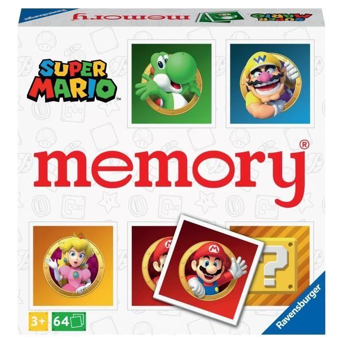 Ravensburger Juego de Mesa Memory Super Mario de 64 Cartas, Edición Multilingüe, para niños de 6 años en adelante