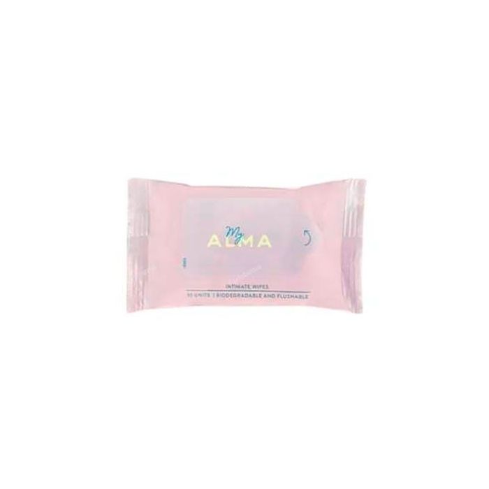 MYALMA Toallitas Higiene Íntima 10 Uds. Biodegradables, Hidratantes y Calmantes con Aloe Vera y Manzanilla