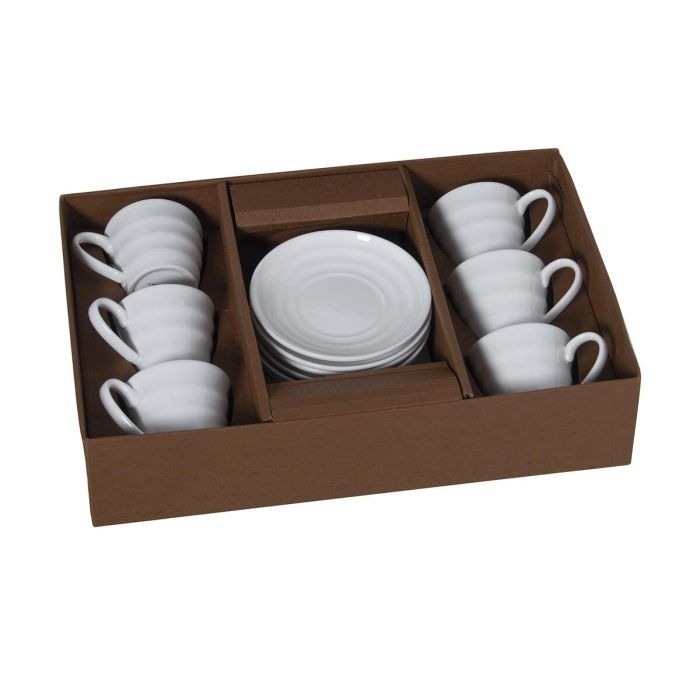 Juego de 6 Tazas de Café Alexandra House Living Porcelana 90 ml 1