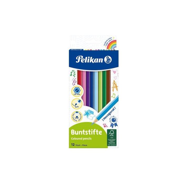 Lapices De Colores Pelikan Estuche De 12 (Bs12Ln) (724005)