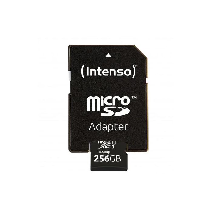 Tarjeta de Memoria Micro SD con Adaptador INTENSO 3423492 256 GB