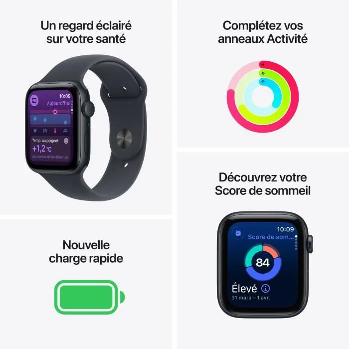 Apple Watch SE 3 GPS 40 mm Caja Starlight Correa Deportiva Starlight Talla S/M MEH34ZRA 2