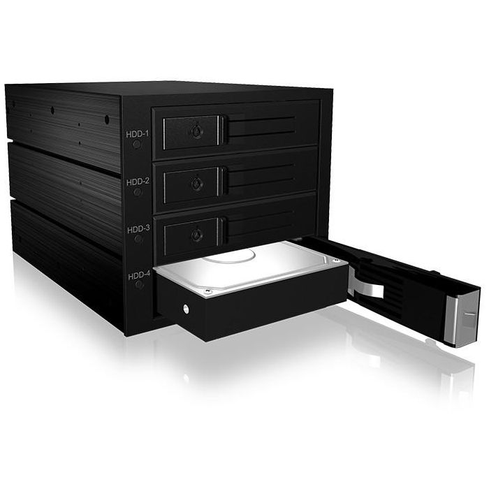 ICY BOX Backplane für 4x HDD für 3x 5,25" Schacht mit Schloss und Lüfter 2