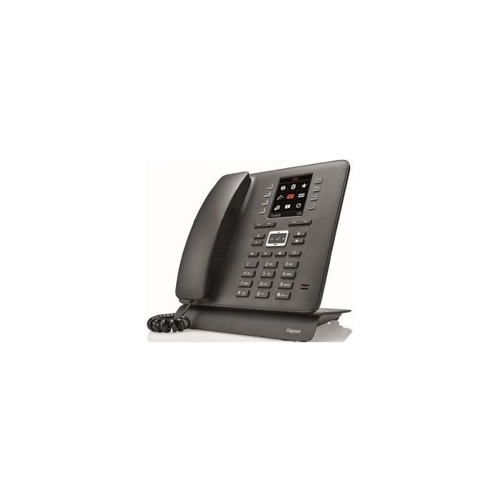 Gigaset T480HX Teléfono DECT Inalámbrico y con Cable, Negro, VOIP, Pantalla TFT 2.8"