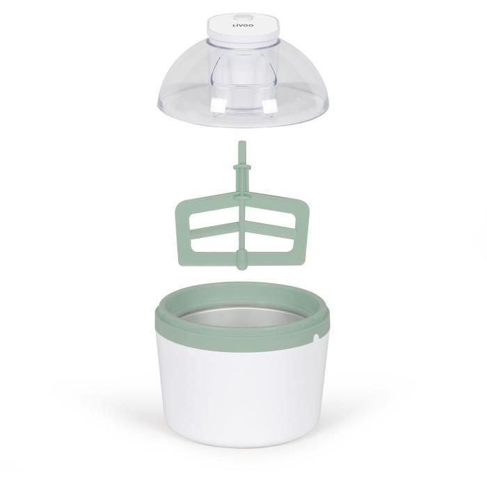 Livoo DOM461 Heladera 1 L con Depósito Acumulador de Frío, Cuchilla Mezcladora, Tapa Transparente y Molde para 7 Helados con Palitos 3 Livoo DOM461 Heladera 1 L con Depósito Acumulador de Frío, Cuchilla Mezcladora, Tapa Transparente y Molde para 7 Helados con Palitos 3