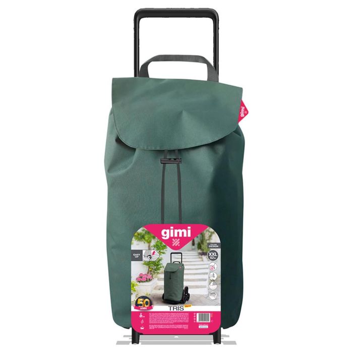 Gimi Carro de la compra Tris Urban Verde 52L - 168423, marco acero/resina, bolsa extraíble, 6 ruedas para escaleras 1 Gimi Carro de la compra Tris Urban Verde 52L - 168423, marco acero/resina, bolsa extraíble, 6 ruedas para escaleras 1