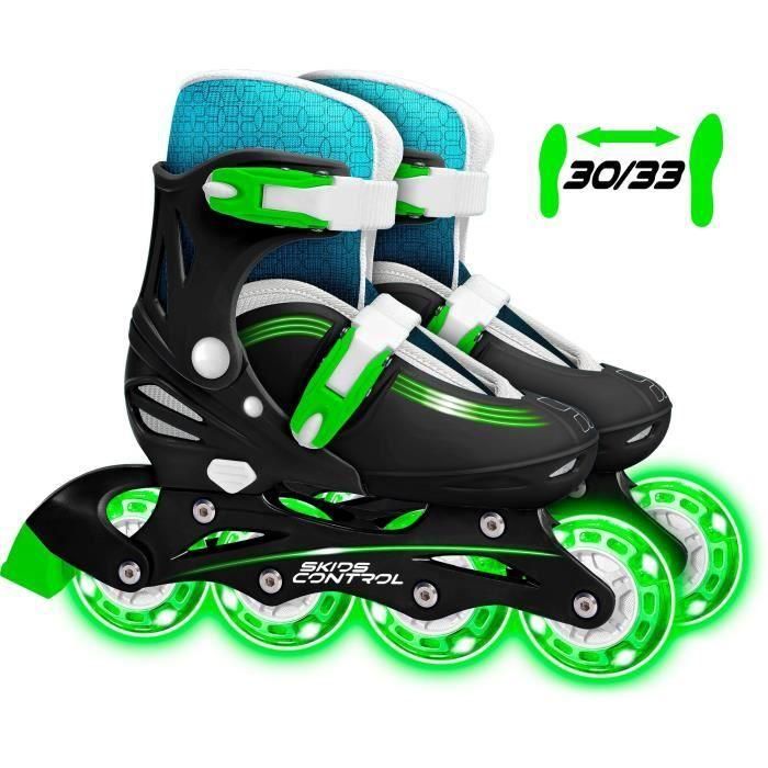 Stamp Patines en Línea Ajustables Ruedas Iluminadas Sin Batería Talla 30-33, Cierre Seguro, Freno Trasero, Ruedas PVC Stamp Patines en Línea Ajustables Ruedas Iluminadas Sin Batería Talla 30-33, Cierre Seguro, Freno Trasero, Ruedas PVC