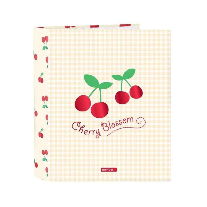 Carpeta de anillas Safta Cherry Beige A4 27 x 33 x 6 cm Carpeta de anillas Safta Cherry Beige A4 27 x 33 x 6 cm