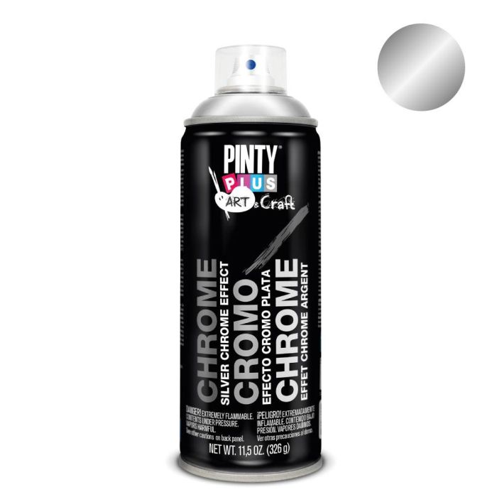 Pinty Plus Pintura en spray Art & Craft 400ml efecto cromo plata c150 para decoración en metales, vidrio y más 0 Pinty Plus Pintura en spray Art & Craft 400ml efecto cromo plata c150 para decoración en metales, vidrio y más 0