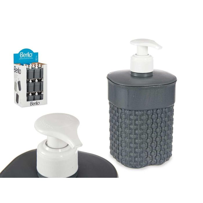 Dosificador plástico baño 580 ml antracita - Berilo 9x16.5x9 cm (36 Unidades) Dosificador plástico baño 580 ml antracita - Berilo 9x16.5x9 cm (36 Unidades)