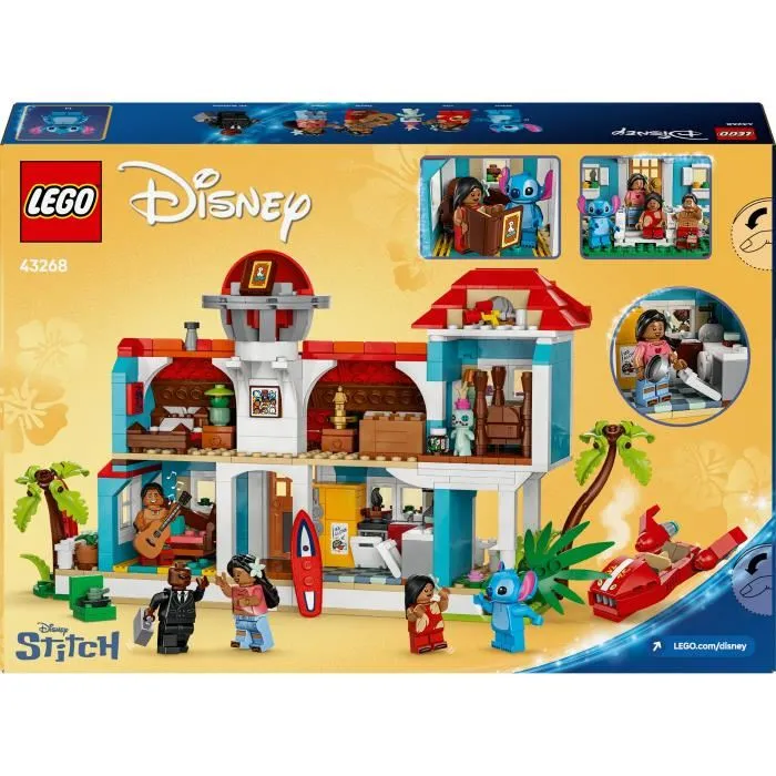 LEGO Disney 43268 Casa en la Playa de Lilo y Stitch, Juego de Construcción para Niños y Niñas a partir de 9 Años, 834 Piezas 5
