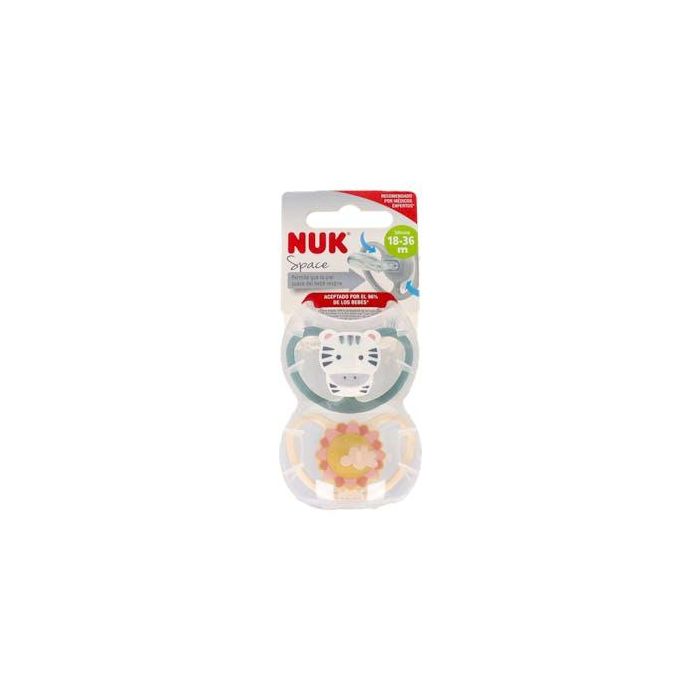 Nuk Chupete Silicona Space 18 - 36 Meses Zebra 2 U Nuk Chupete Silicona Space 18 - 36 Meses Zebra 2 U