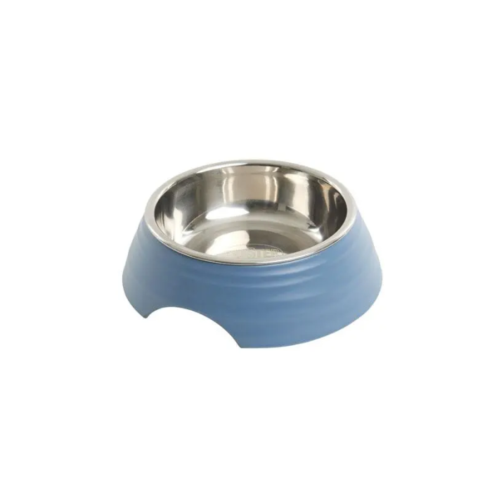 Buster Comedero Melamina Azul C-Bol Acero Inox 160 mL Kruuse