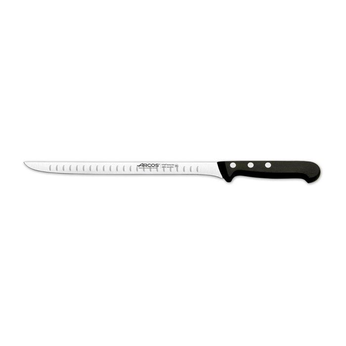 Arcos Cuchillo Jamonero Flexible con Alveolos 240 mm Serie Universal Acero Nitrum Mango Negro Bactiproof 1 Arcos Cuchillo Jamonero Flexible con Alveolos 240 mm Serie Universal Acero Nitrum Mango Negro Bactiproof 1
