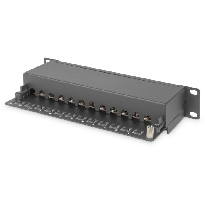DIGITUS Patchpanel 1HE 12-Port Cat6 ClassE geschirmt schw. 1
