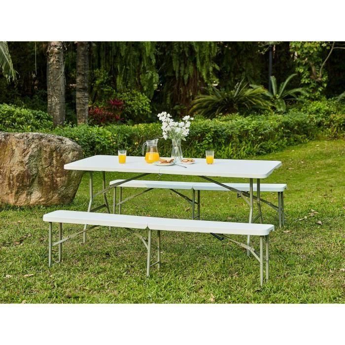 Mesa plegable - 180 cm - 8 personas - plástico 4 Mesa plegable - 180 cm - 8 personas - plástico 4