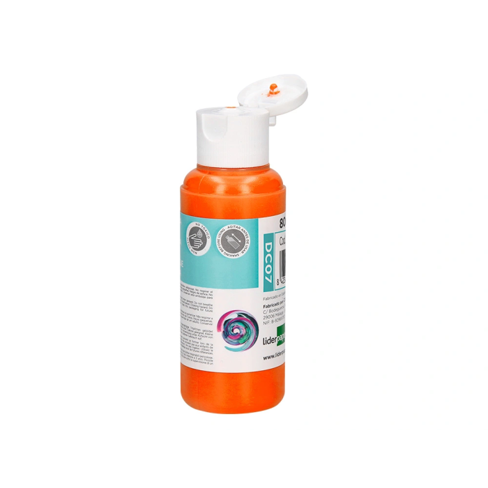 Liderpapel Pintura Acrilica Bote 80 ml Naranja 2