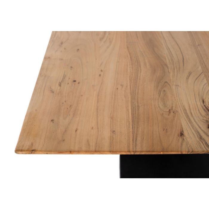 Giner y Colomer Mesa de Comedor Rectangular en Madera de Acacia Natural con Acabado Negro 4 Giner y Colomer Mesa de Comedor Rectangular en Madera de Acacia Natural con Acabado Negro 4