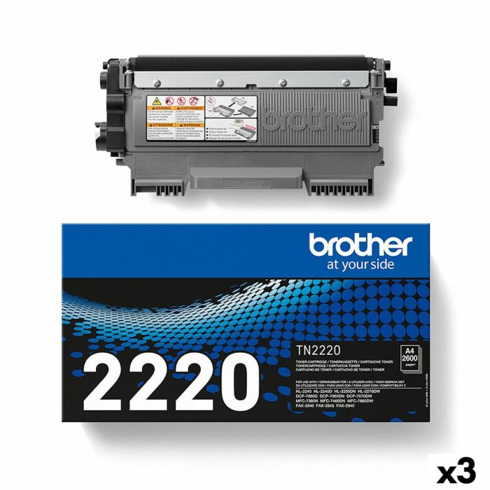 Tóner Original Brother HL2240D/2250DN/2270DW Negro (3 Unidades) 0 Tóner Original Brother HL2240D/2250DN/2270DW Negro (3 Unidades) 0