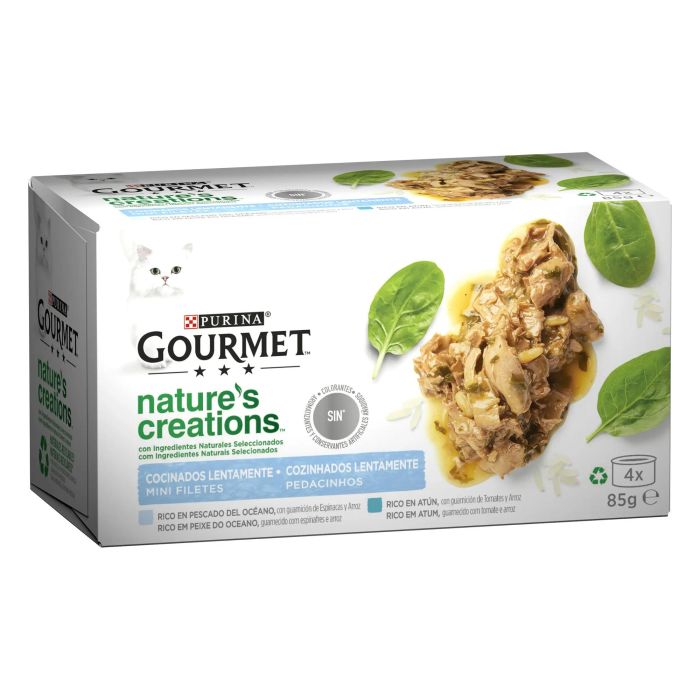 Purina Gourmet Nature Fish Lata 85 g - Comida Húmeda para Gato con Pescado y Atún - Caja de 12 unidades (12x4x85 gr) Purina Gourmet Nature Fish Lata 85 g - Comida Húmeda para Gato con Pescado y Atún - Caja de 12 unidades (12x4x85 gr)
