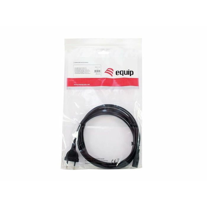 EQUIP Cable de Corriente IEC-Stromkabel 2pin a C7 3m St/Bu Negro 1 EQUIP Cable de Corriente IEC-Stromkabel 2pin a C7 3m St/Bu Negro 1